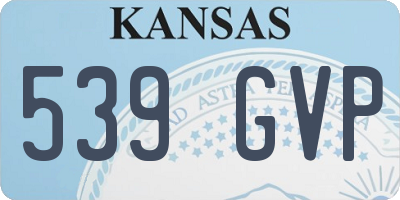 KS license plate 539GVP