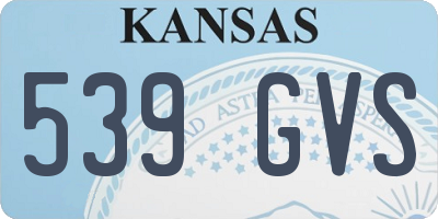 KS license plate 539GVS