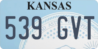 KS license plate 539GVT