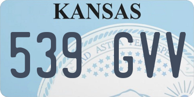 KS license plate 539GVV
