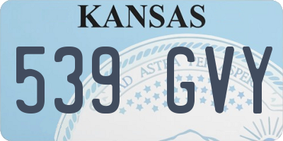 KS license plate 539GVY