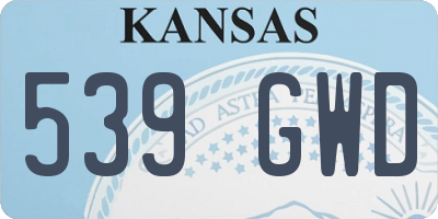 KS license plate 539GWD
