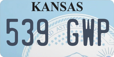 KS license plate 539GWP