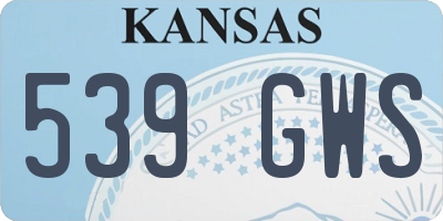 KS license plate 539GWS