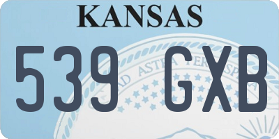 KS license plate 539GXB