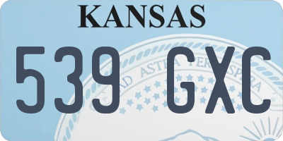 KS license plate 539GXC