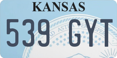 KS license plate 539GYT