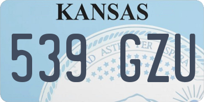 KS license plate 539GZU