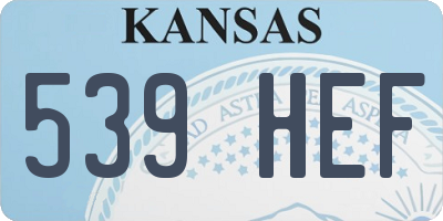 KS license plate 539HEF