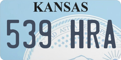 KS license plate 539HRA