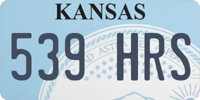 KS license plate 539HRS