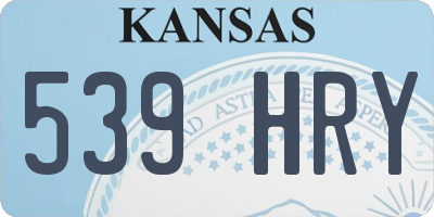 KS license plate 539HRY