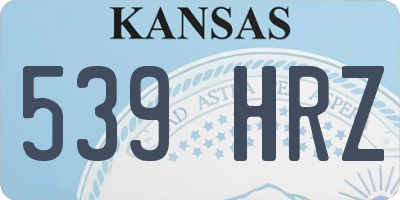 KS license plate 539HRZ