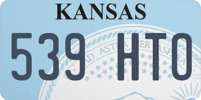 KS license plate 539HTO