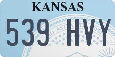 KS license plate 539HVY