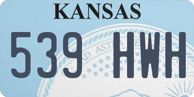 KS license plate 539HWH