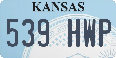 KS license plate 539HWP
