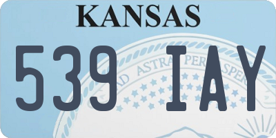 KS license plate 539IAY