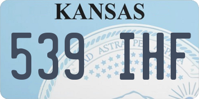 KS license plate 539IHF