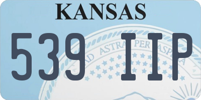 KS license plate 539IIP