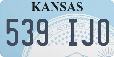 KS license plate 539IJO