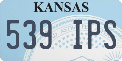 KS license plate 539IPS