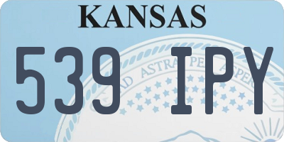 KS license plate 539IPY