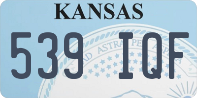 KS license plate 539IQF