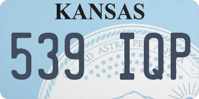 KS license plate 539IQP