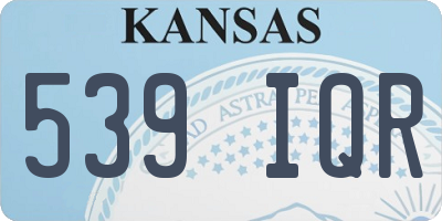 KS license plate 539IQR