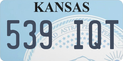 KS license plate 539IQT