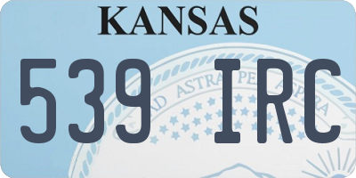 KS license plate 539IRC