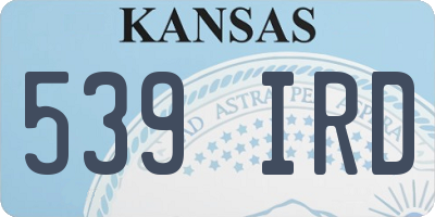 KS license plate 539IRD