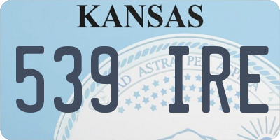 KS license plate 539IRE