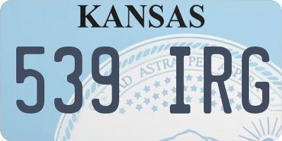 KS license plate 539IRG
