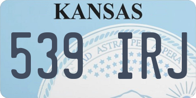 KS license plate 539IRJ
