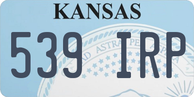 KS license plate 539IRP