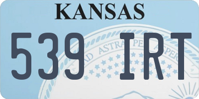 KS license plate 539IRT