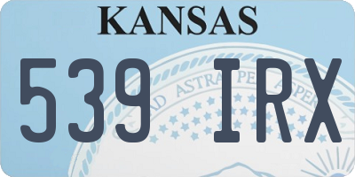 KS license plate 539IRX