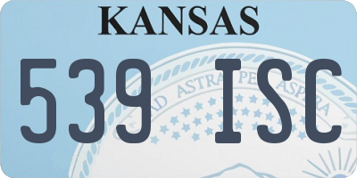 KS license plate 539ISC