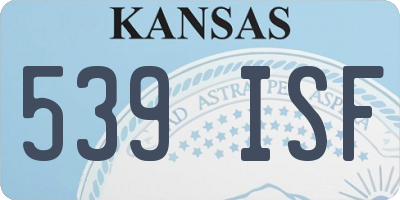 KS license plate 539ISF
