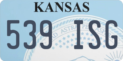 KS license plate 539ISG