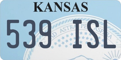 KS license plate 539ISL