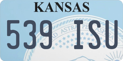KS license plate 539ISU