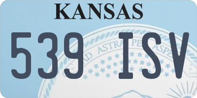 KS license plate 539ISV