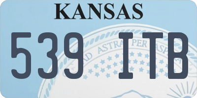 KS license plate 539ITB