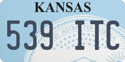 KS license plate 539ITC