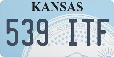 KS license plate 539ITF