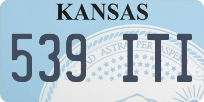 KS license plate 539ITI