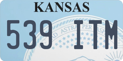 KS license plate 539ITM